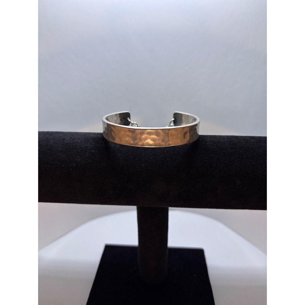 Inspirational Hammered Silver Cuff Bracelet She Believed She Could So She Did